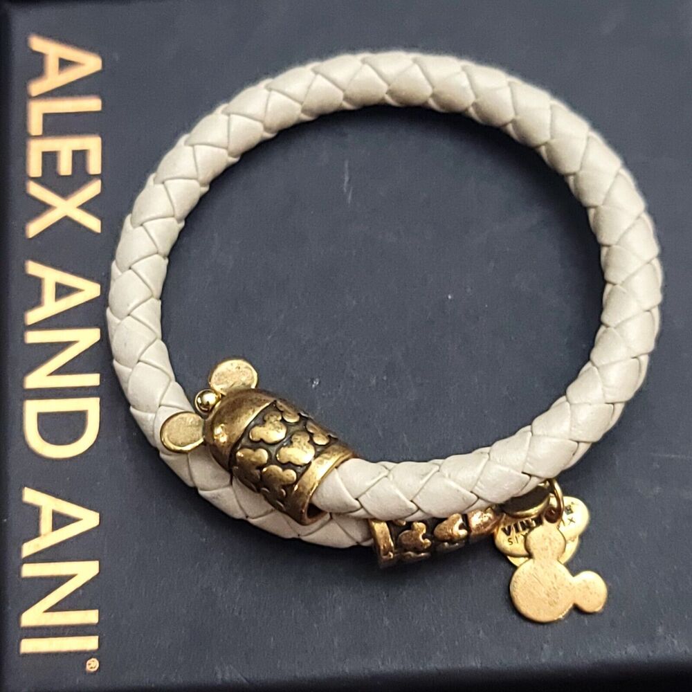 Alex And Ani Leather Wrap Disney Bracelet Vintage 66